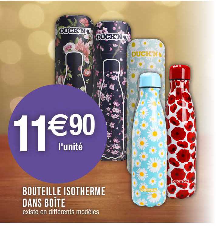 bouteille isotherme dans boîte