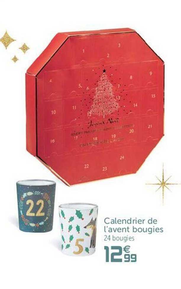 calendrier de l'avent bougies