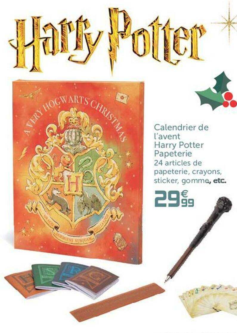 calendrier de l'avent harry potter papeterie