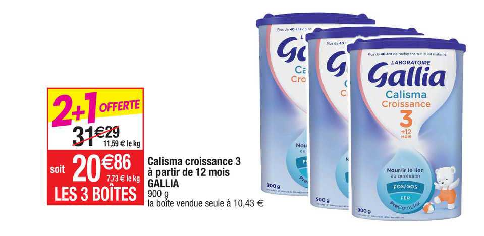 calisma croissance 3 à partir de 12 mois gallia