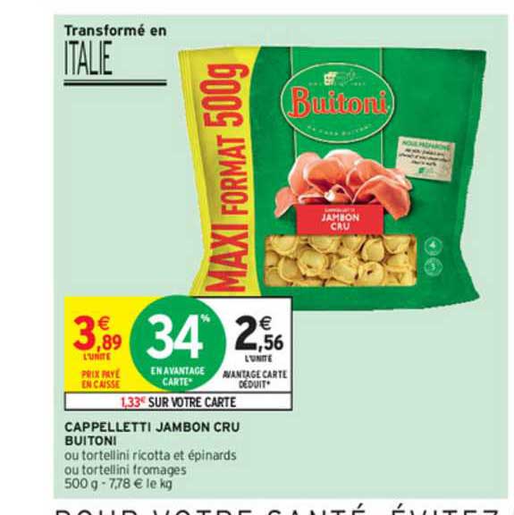 Cappelletti Jambon Cru Buitoni