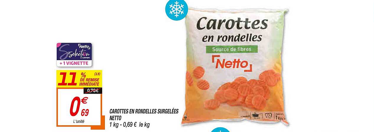 Carottes En Rondelles Surgelées Netto