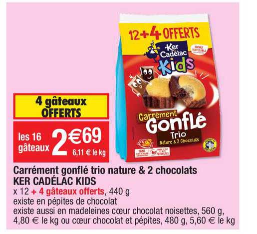 carrément gonflé trio nature & 2 chocolats ker cadélac kids