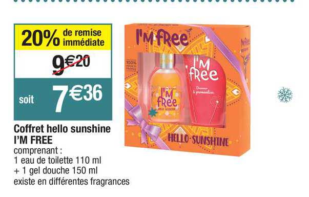 coffret hello sunshine i'm free