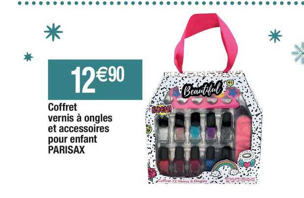 coffret vernis à ongles et accessoires pour enfant parisax
