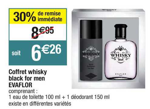 coffret whisky black for men evaflor