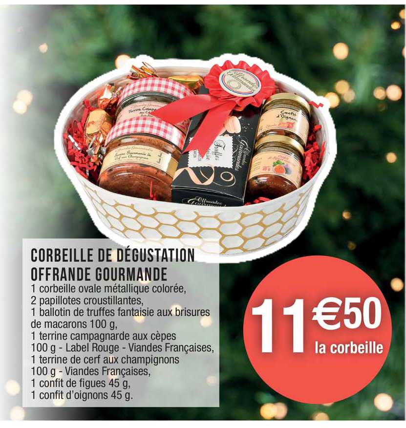 corbeille de dégustation offrande gourmande