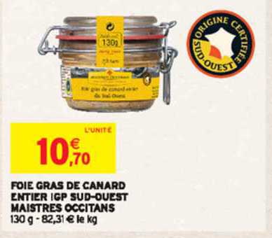 foie gras de canard entier igp sud-ouest maistres occitans
