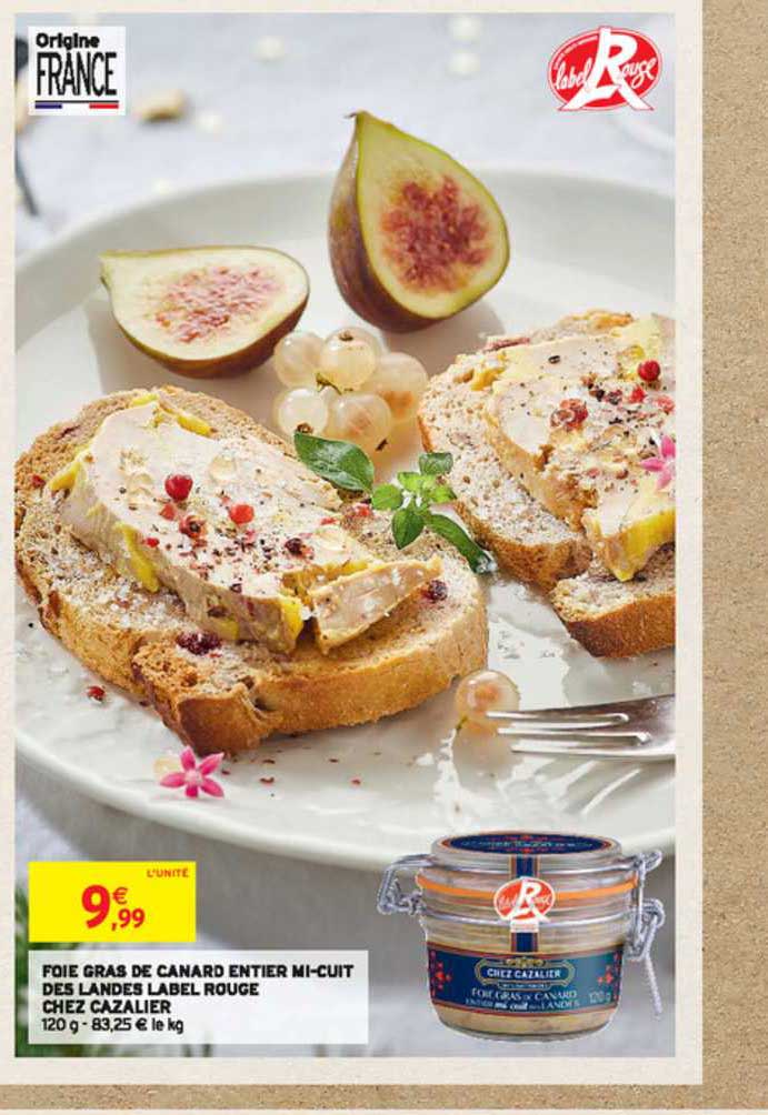 foie gras de canard entier mi-cuit des landes label rouge chez gazalier
