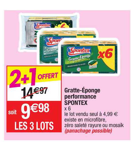 gratte-éponge performance spontex