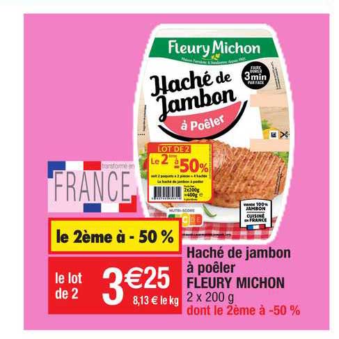 haché de jambon à poêler fleury michon