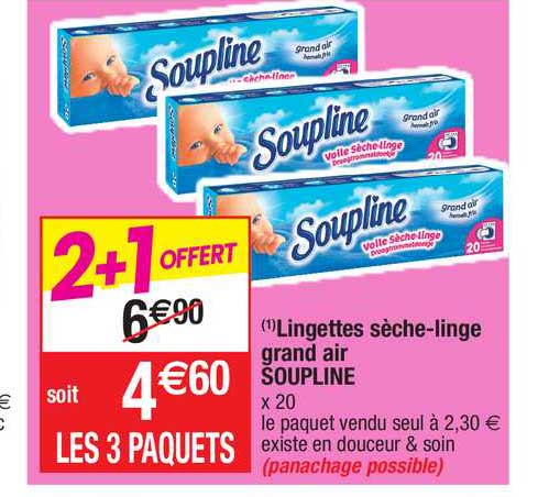 lingettes sèche-linge grand air soupline