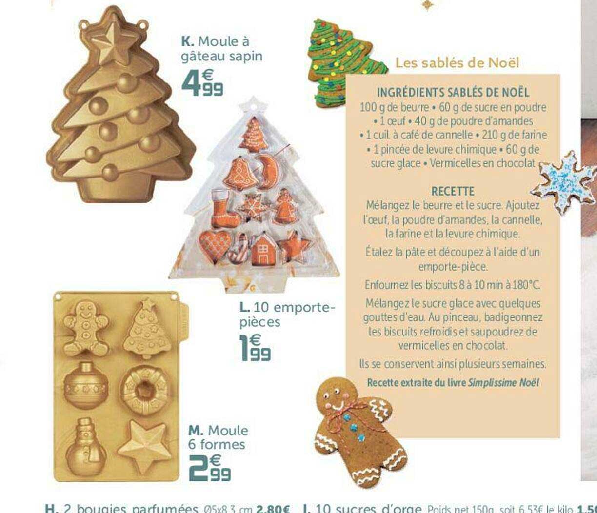 moule à gâteau sapin, 10 emporte-pièces, moule 6 formes