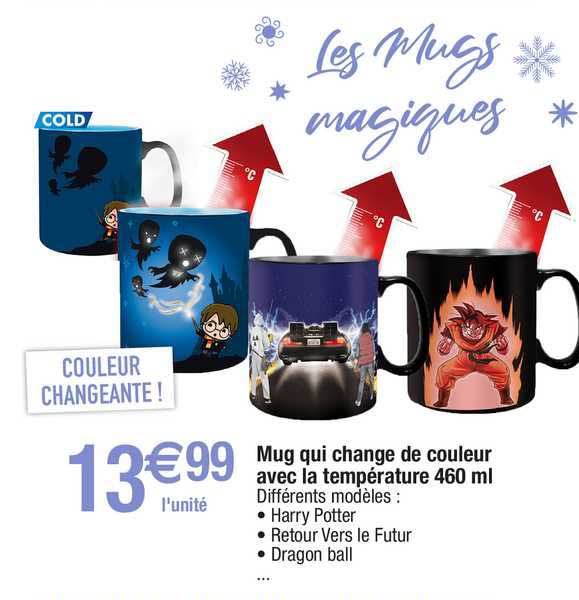 mug qui change de couleur avec la température 460 ml