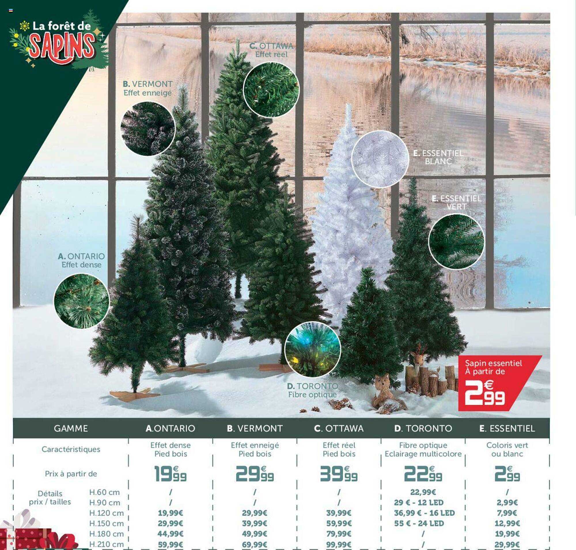 ontario effet danse, toronto fibre optique, vermont effet enneigé, ottawa effet réel , essentiel blanc, essentiel vert sapin essentiel