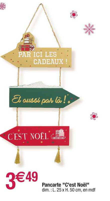 pancarte "c'est noël"
