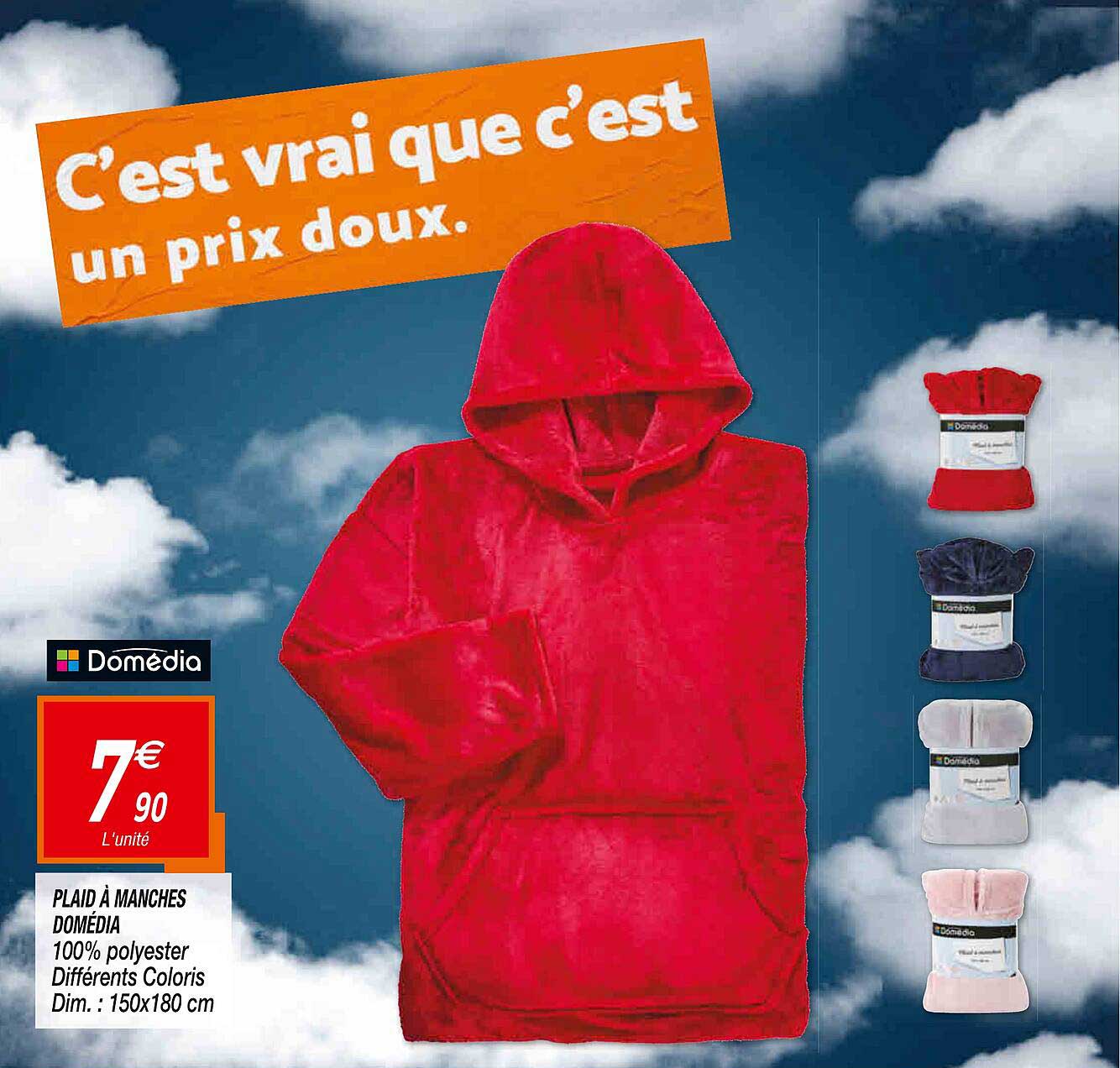 plaid à manches domédia