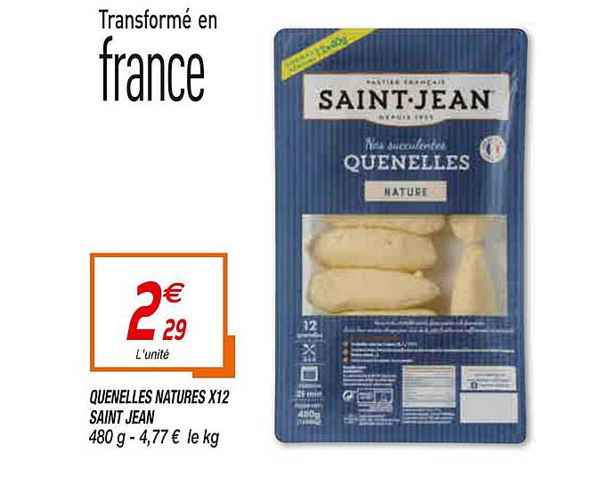 Quenelles Natures X12 Saint Jean