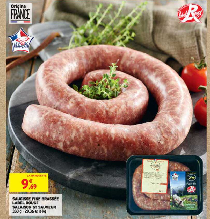saucisse fine brassée label rouge salaison st saveur