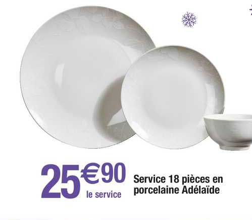 service 18 pièces en porcelaine adélaïde