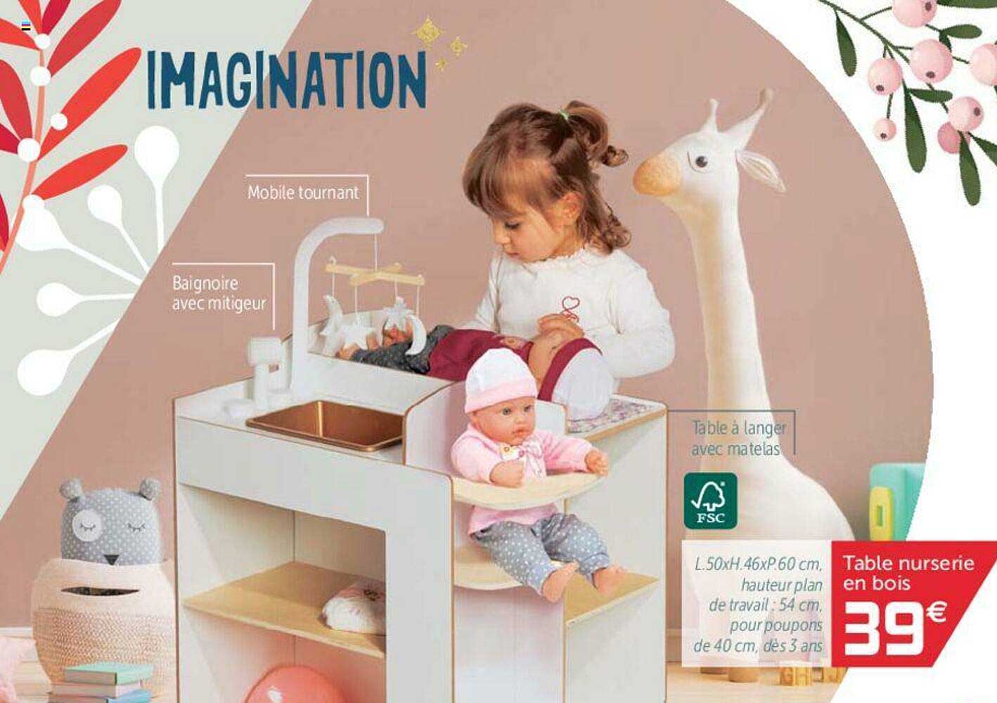 table nurserie en bois