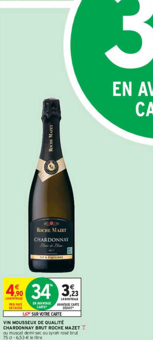 vin mousseux de qualité chardonnay brut roche mazet