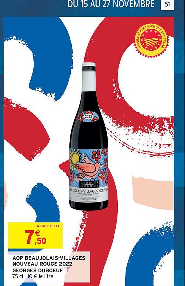 aop beaujolais-villages nouveau rouge 2022 georges duboeuf