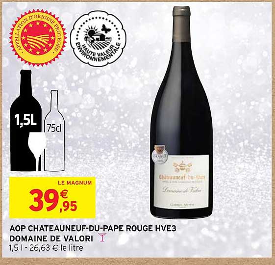 aop chateauneuf-du-pape rouge hve3 domaien de valori
