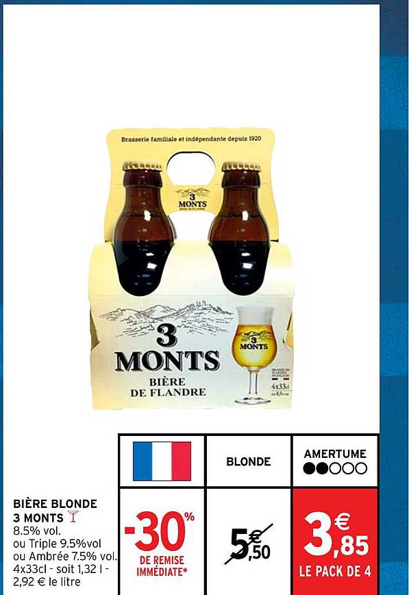 bière blonde 3 monts