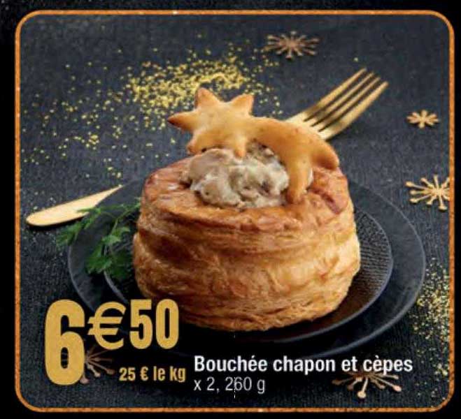 bouchée chapon et cèpes