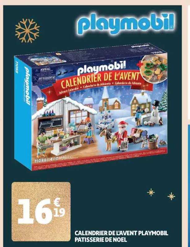 calendrier de l'avent playmobil pâtisserie de noël