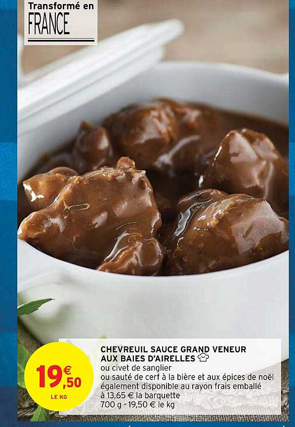 chevreuil sauce grand veneur aux baies d'airelles