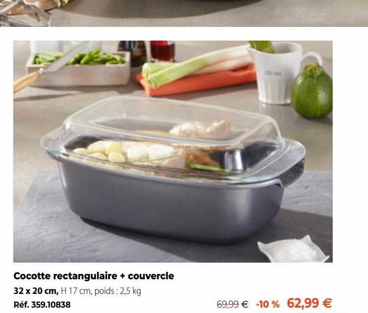 Cocotte Rectangulaire + Couvercle