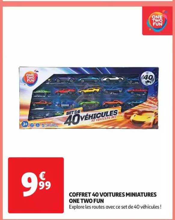 coffret 40 voitures miniatures one two fun