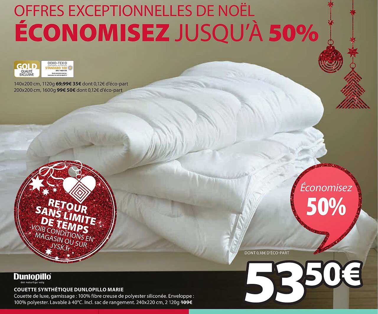 Couette Synthétique Dunlopillo Marie