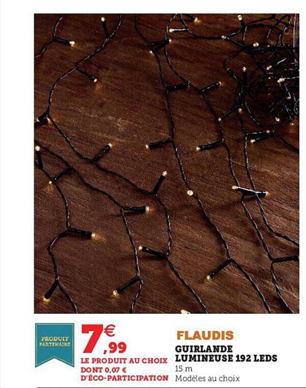 guirlande lumineuse 192 leds flaudis