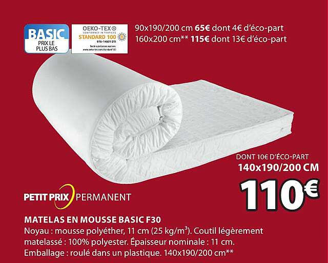 Matelas En Mousse Basic F30