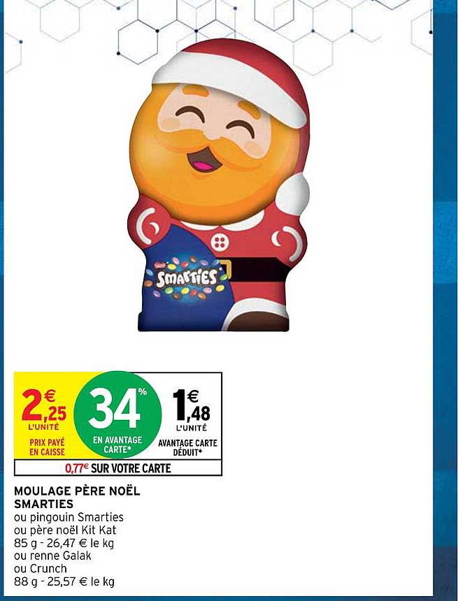 moulage père noël smarties