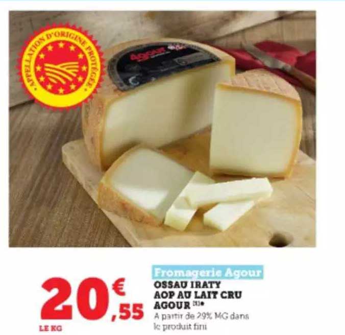 ossau iraty aop au lait cru agour fromagerie agouor