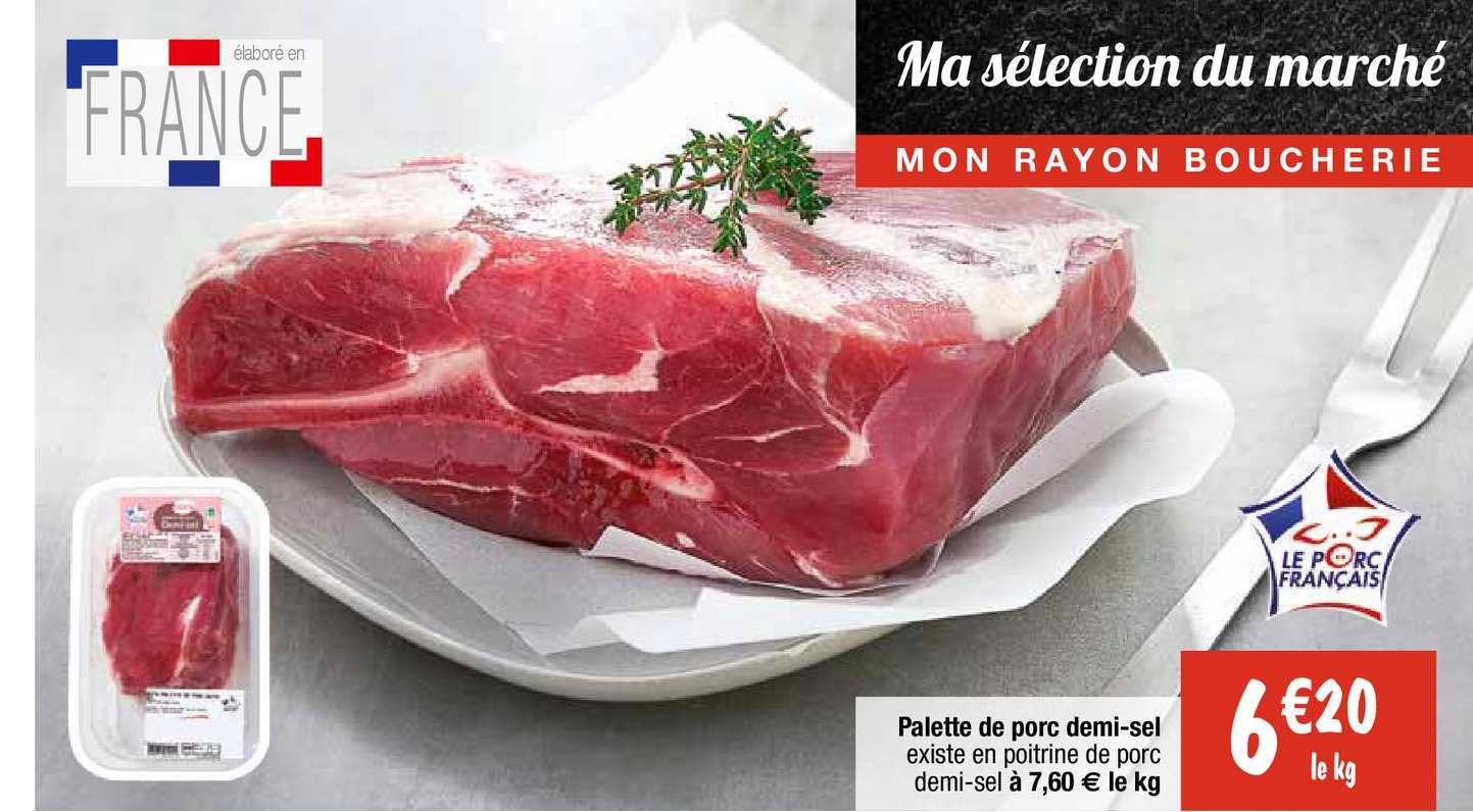 palette de porc demi-sel