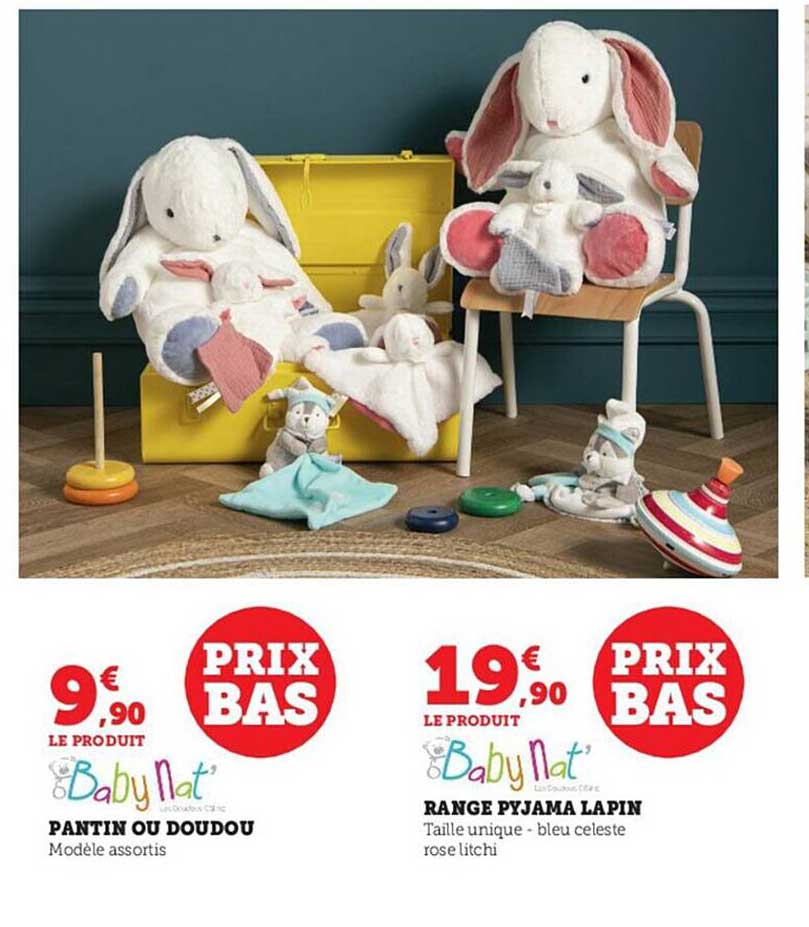 pantin ou doudou, range pyjama lapin