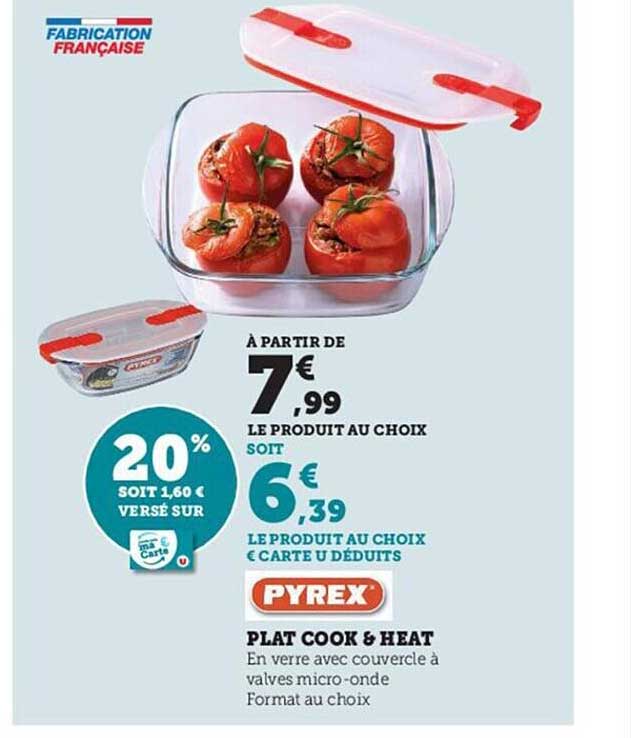 plat cook & heat pyrex
