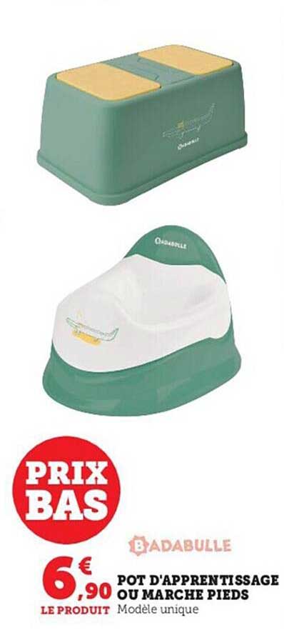 pot d'apprentissage ou marche pieds badabulle