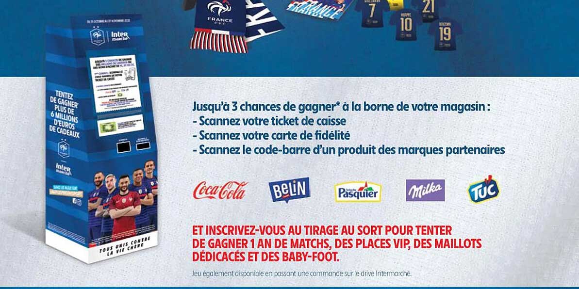 produit des marques partenaires coca-cola, belin, pasquier, milka, tuc