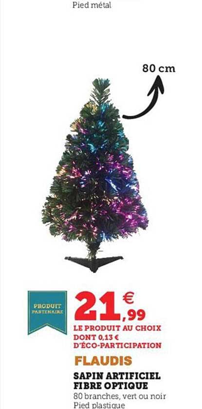 sapin artificiel fibre optique flaudis