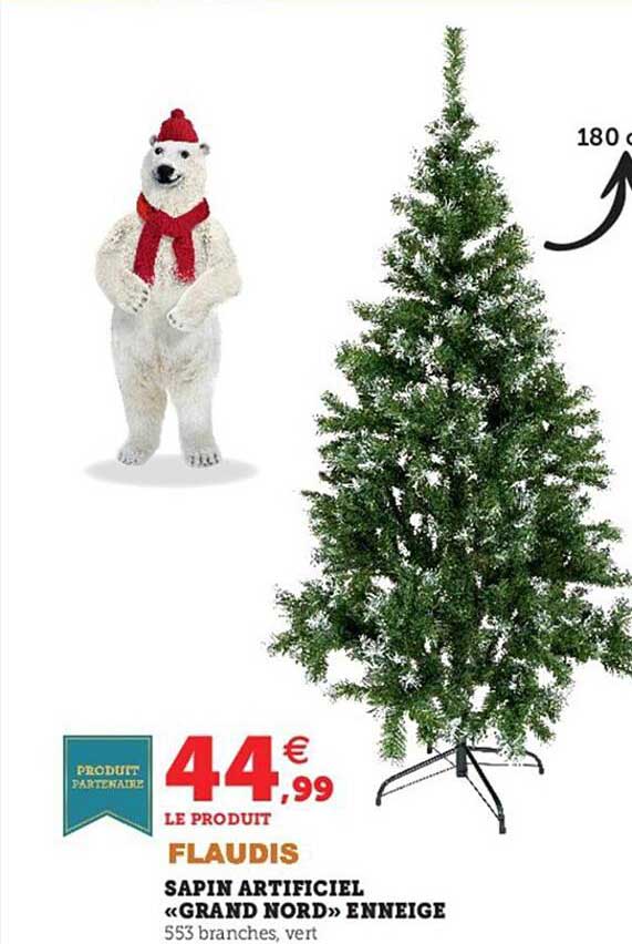 sapin artificiel «grand nord» enneige flaudis