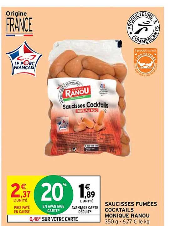 saucisses fumées cocktails monique ranou