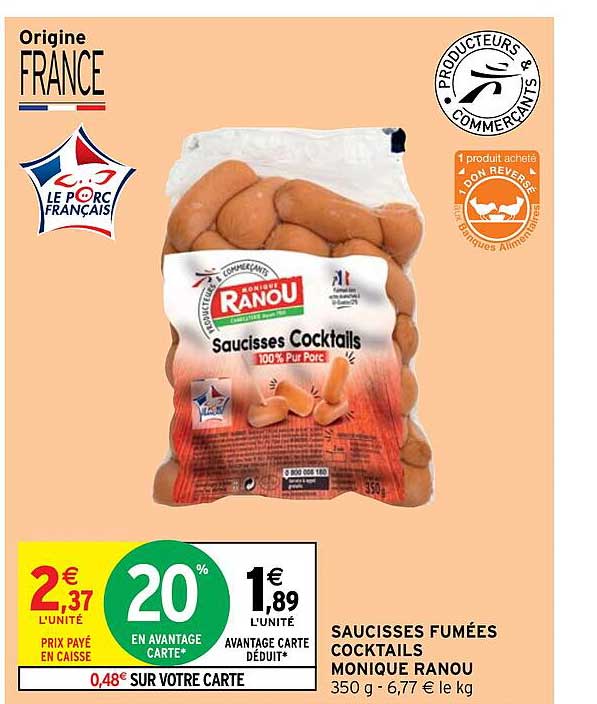 saucisses fumées cocktails monique ranou