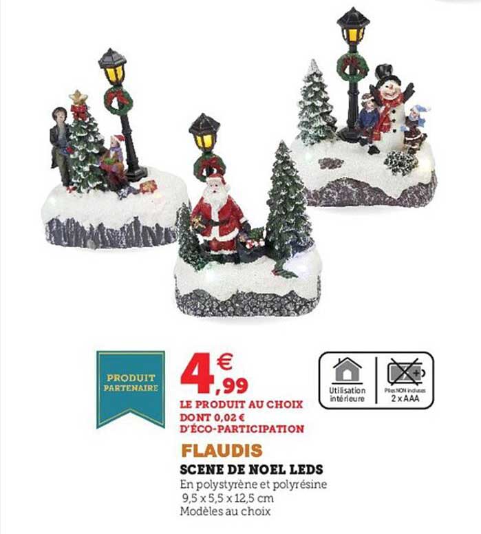 scène de noël leds flaudis