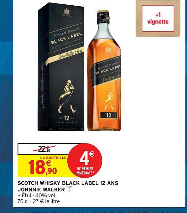 scotch whiskey black label 12 ans johnnie walker